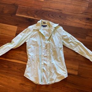 Light green polo button up.